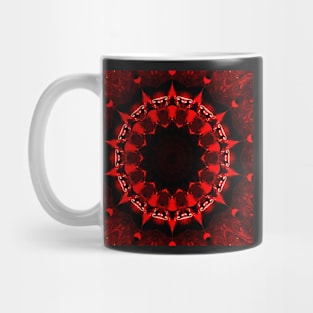 Ominous Red Kaleidoscope pattern (Seamless) 11 Mug